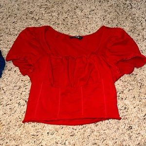 women’s red top